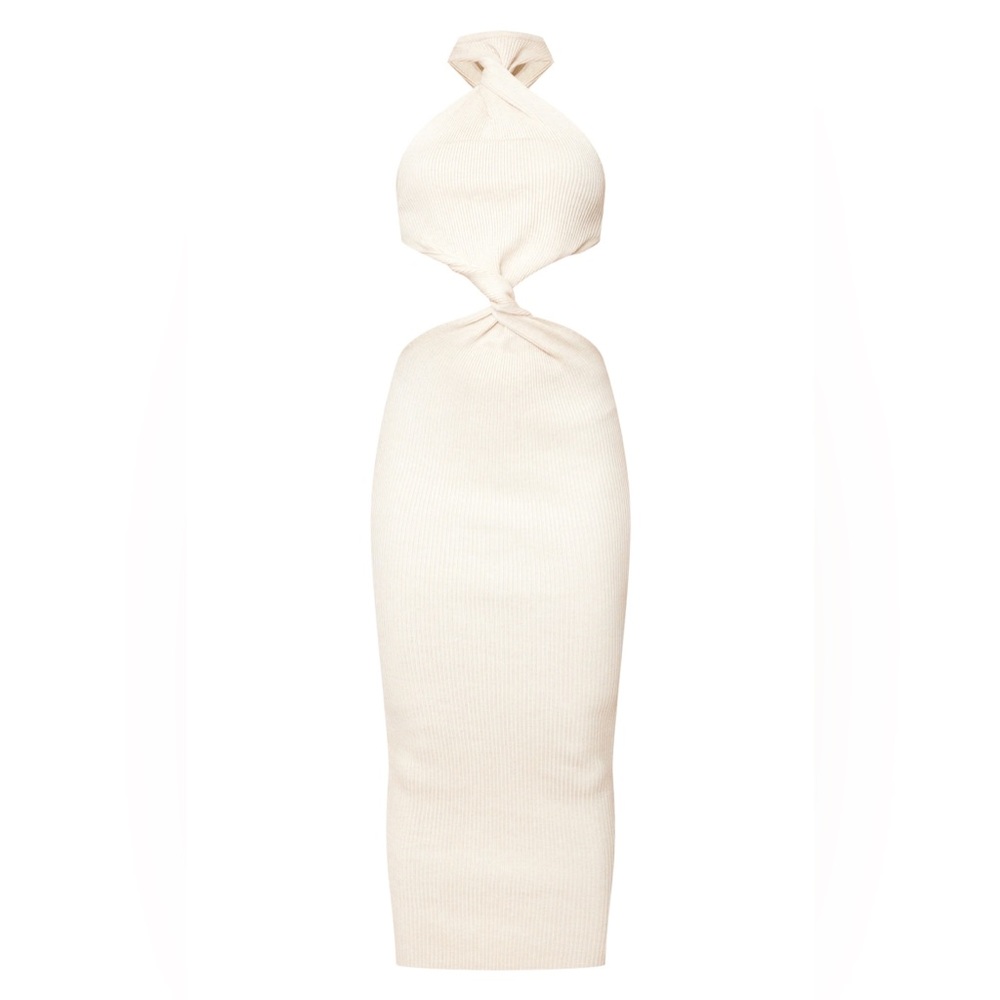 NWT- Knitted Twist Front Maxi Dress